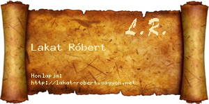 Lakat Róbert névjegykártya